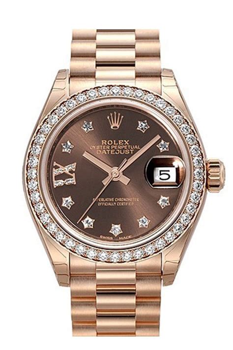 ladies rolex watch rose gold with diamonds|Rolex datejust 28mm rose gold.